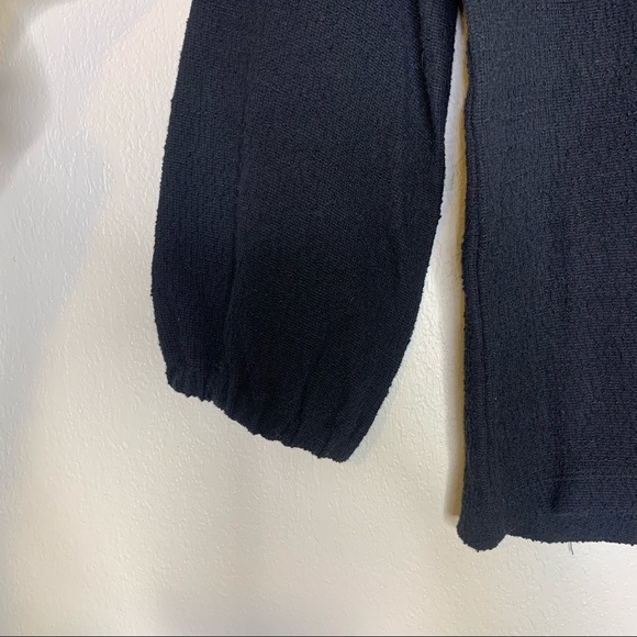 NEW Madewell Black Full Sleeve V Neck 3/4 Sleeve Top XXS - Picture 7 of 12